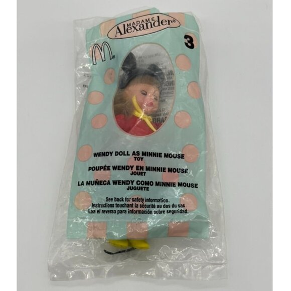 Madam Alexander Wendy Doll as Minnie Mouse Toy Original Packaging McDonalds 2004 - Picture 3 of 14